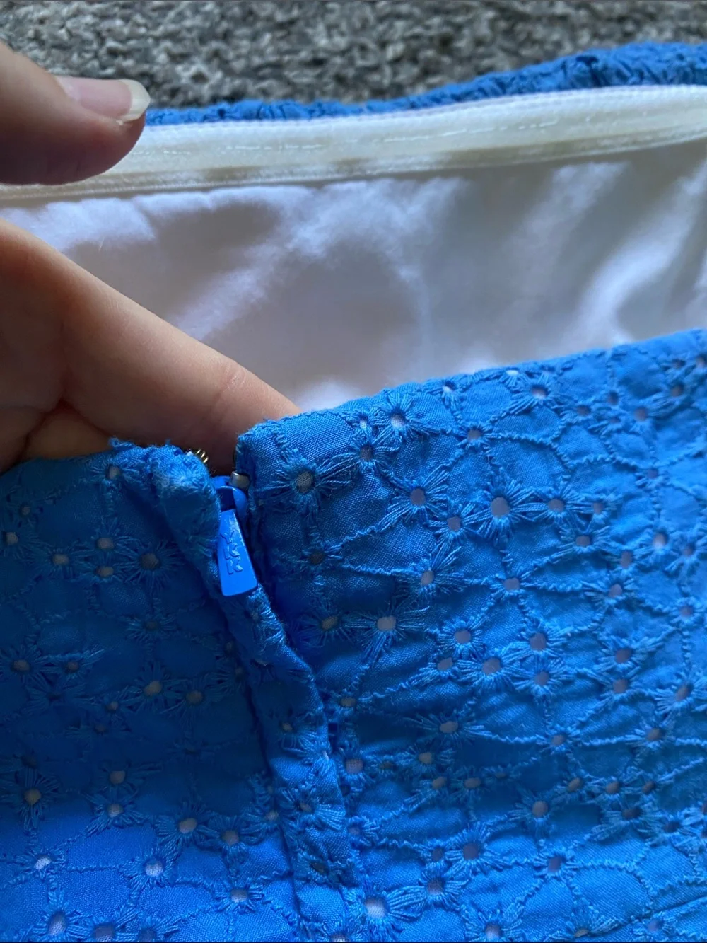 Lilly Pulitzer Strapless Eyelet Dress in Blue - Picture 7 of 8